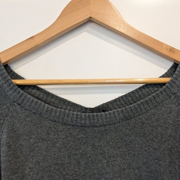 Prana Top Women's Medium Charcoal Colorblock Natalia Sweater Plaid Long Sleeve - Picture 8 of 13